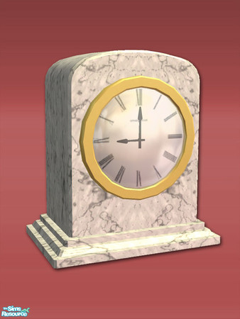 Sims 2 — Wood Mantle Clock - Rec 02 by Shakeshaft — Part of a set of 3 working Mantle Clocks in Wood Textures, the Wood