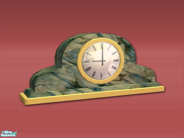 Sims 2 — Small Mantle Clock - Rec 05 by Shakeshaft — Part of a set of 3 working Mantle Clocks in Wood Textures, the Wood
