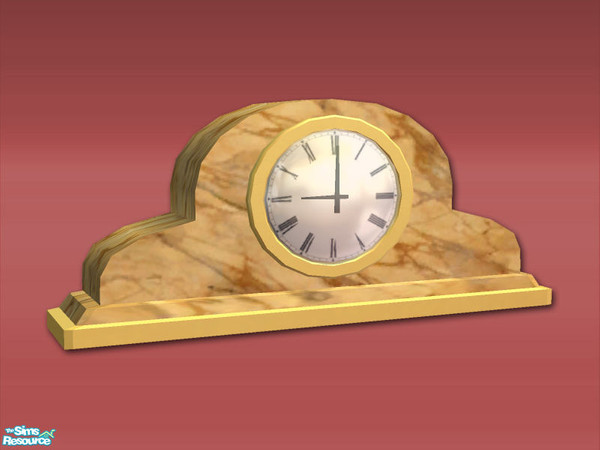 Sims 2 — Small Mantle Clock - Rec 04 by Shakeshaft — Part of a set of 3 working Mantle Clocks in Wood Textures, the Wood