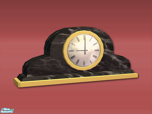 Sims 2 — Small Mantle Clock - Rec 03 by Shakeshaft — Part of a set of 3 working Mantle Clocks in Wood Textures, the Wood