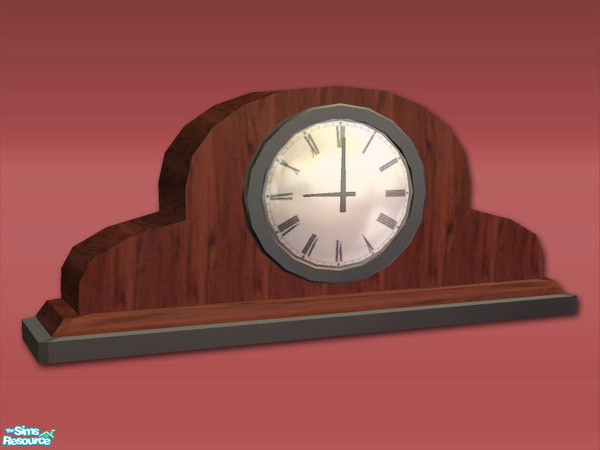 Sims 2 — Small Mantle Clock - Metal Black by Shakeshaft — Part of a set of 3 working Mantle Clocks in Wood Textures, the