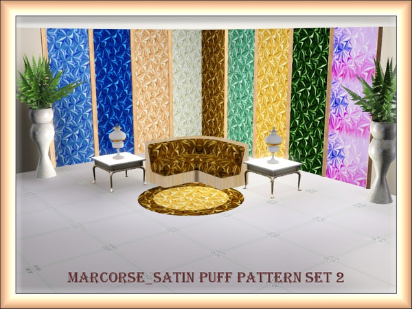 Sims 3 — marcorse_satin puff pattern set 2 by marcorse — The Satin Puff fabric texture is a satin fabric, irregularly