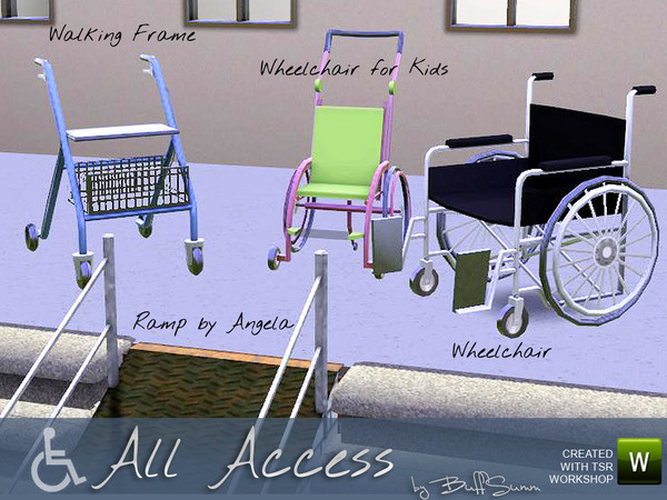 Sims 3 — All Access by BuffSumm — Parts of this set was requested. So I made a set for handicapped sims. The set contains