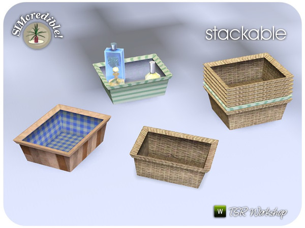 Sims 3 — Aquarela Stackable Tray by SIMcredible! — by SIMcredibledesigns.com available at TSR