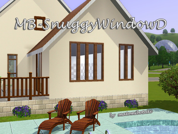 Sims 3 — MB-SnuggyWindowD by matomibotaki — MB-SnuggyWindowD, window mesh counter-high in 1x1, recolorable, by