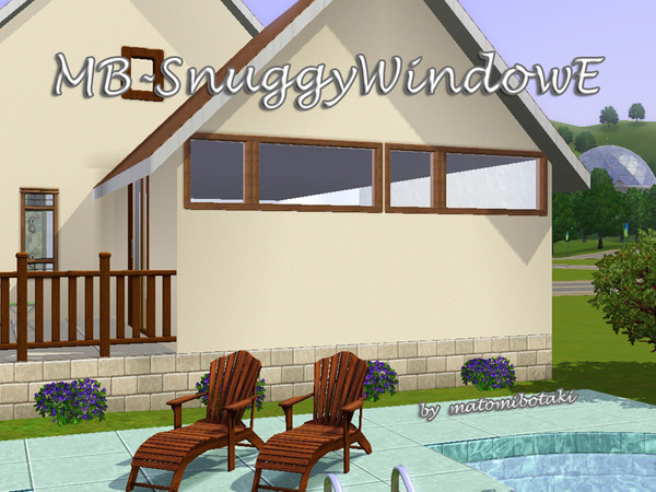 Sims 3 — MB-SnuggyWindowE by matomibotaki — MB-SnuggyWindowE, window mesh privacy, in 3x1, recolorable, by matomibotaki.