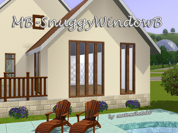 Sims 3 — MB-SnuggyWindowB by matomibotaki — MB-SnuggyWindowB, window mesh 1x1, recolorable, by matomibotaki.