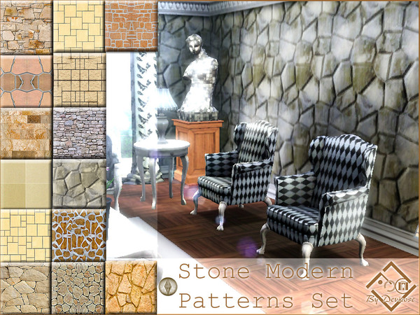 Sims 3 — Stone Modern Patterns Set by Devirose — Great set of pattern of rock and stone,you can find in the category of