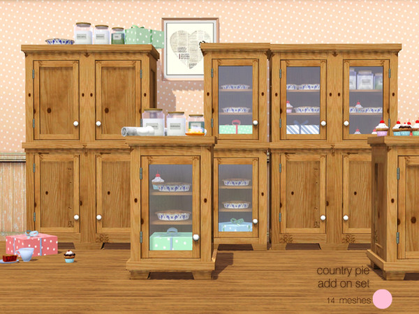 Sims 3 — Country Pie Set by DOT — Country Pie Set. Country and Contemporary Design for Indoor Living Areas. 14 Meshes Pie