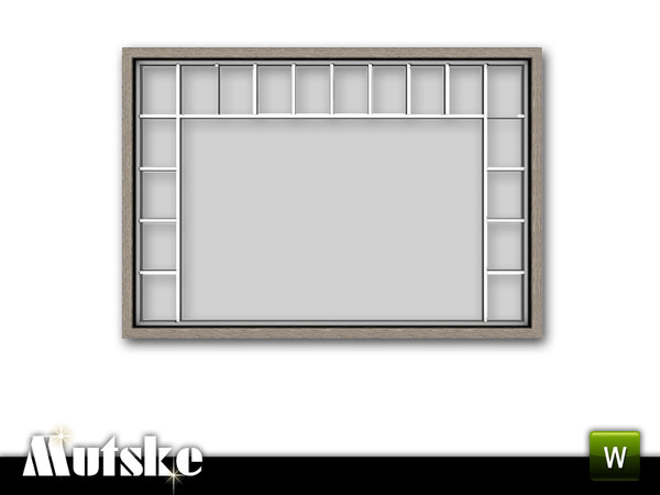 Sims 3 — Bari Window Middle 3x1 by Mutske — 4 recolorable parts. Made by Mutske@TSR. TSRAA.