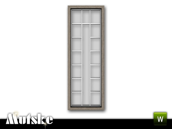 Sims 3 — Bari Window Tall Single 2x1 by Mutske — 4 recolorable parts. Made by Mutske@TSR. TSRAA.