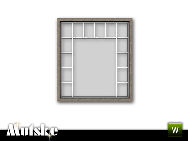Sims 3 — Bari Window Middle 2x1 by Mutske — 4 recolorable parts. Made by Mutske@TSR. TSRAA.