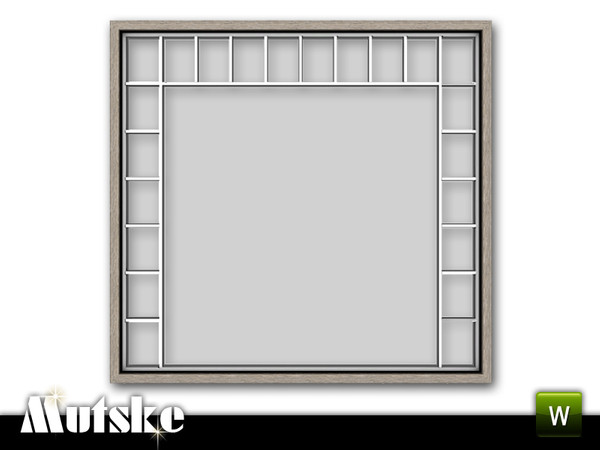 Sims 3 — Bari Window Tall 3x1 by Mutske — 4 recolorable parts. Made by Mutske@TSR. TSRAA.