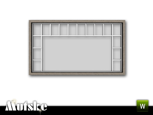 Sims 3 — Bari Window Counter 3x1 by Mutske — 4 recolorable parts. Made by Mutske@TSR. TSRAA.