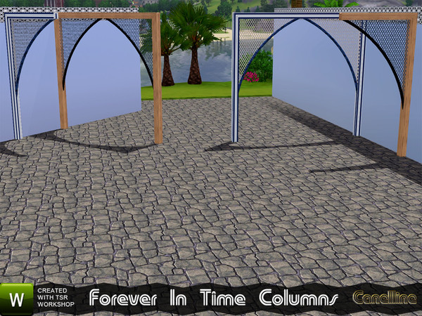 Sims 3 — Forever In Time Set Arched Column V1 Central Left by Canelline — Forever In Time Set Arched Column V1 Central
