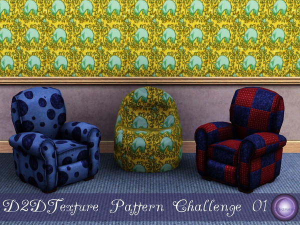 Sims 3 — D2DTexture Pattern Challenge 01 by D2Diamond — I started a new challenge, the Texture Pattern Challenge, where