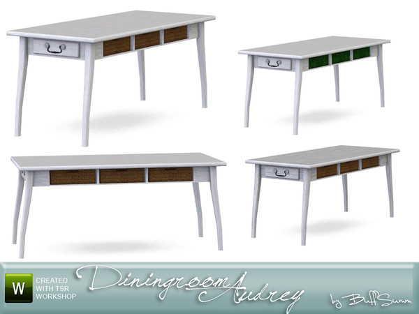 Sims 3 — Audrey Diningtable by BuffSumm — Old-fashioned-look diningtable matching the *Audrey Diningroom*. Created by