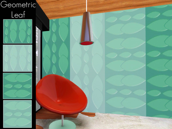 Sims 3 — Geometric Leaf by danielaoecksler — 4 Geometric Leaf patterns