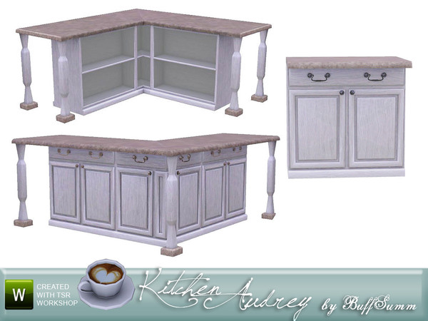 Sims 3 — Audrey Islandcounter by BuffSumm — Old-fashiond-look Islandcounter. Matching the *Kitchen Audrey Set* Part of
