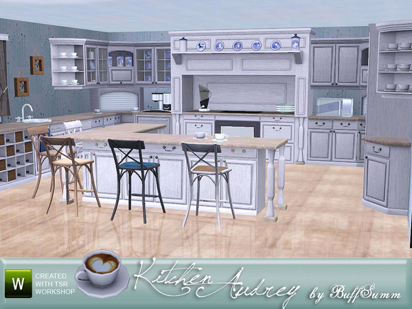 Sims 3 — Kitchen Audrey by BuffSumm — A kitchen matching the *Diningroom Audrey*. It comes with several new objects.