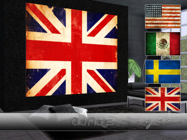 Sims 3 — Old Flags by Pralinesims — By Pralinesims