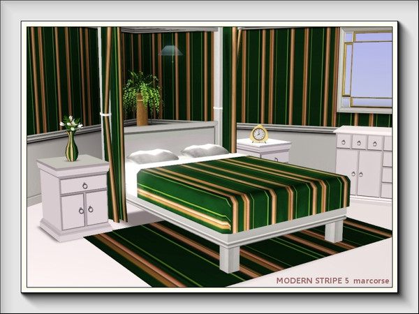 Sims 3 — Modern Stripe 5 pattern by marcorse — Nothing shy about this vertical stripe in a modern combination of deep