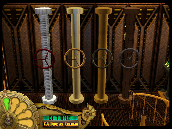 Sims 3 — EA Pipe as Column by murfeel — This pipe will support even the most careworn of ceilings! If it doesn't,