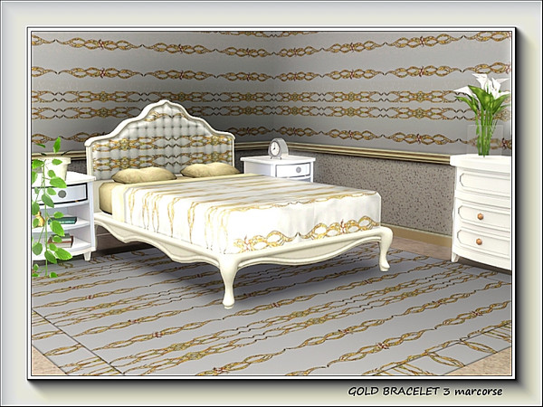Sims 3 — Gold Bracelet 3 pattern by marcorse — A simple horizontal pattern featuring the design on a gold bracelet.