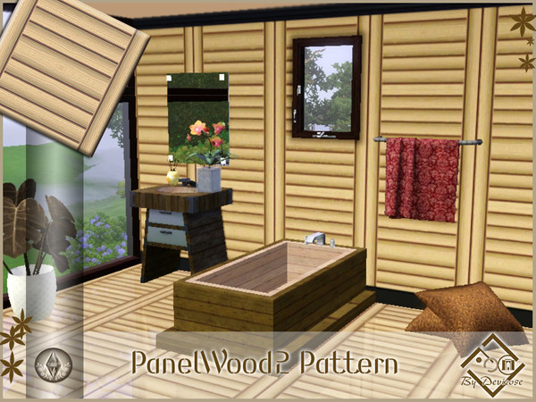 Sims 3 — PanelWood2 by Devirose — by Devirose,created using EA's 'Create a Pattern'.'-No need Expansion packs,base game