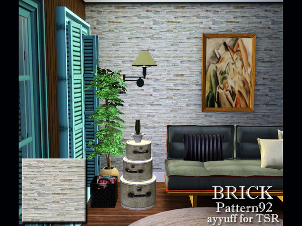 Sims 3 — Brick Pattern 92 by ayyuff — Brick Pattern 92