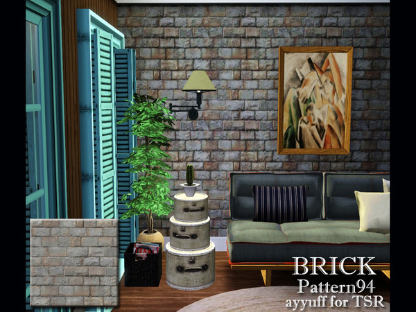 Sims 3 — Brick Pattern 94 by ayyuff — Brick Pattern 94