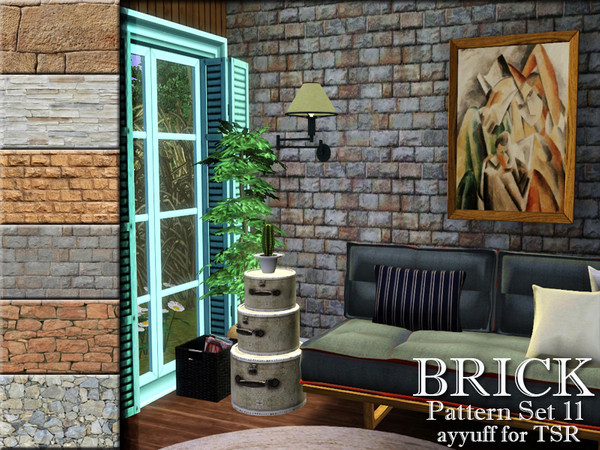 Sims 3 — Brick Pattern Set 11 by ayyuff — Brick Pattern Set11