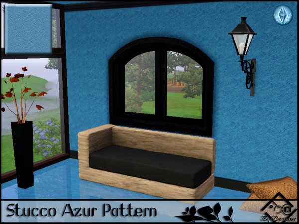 Sims 3 — StuccoAzur by Devirose — Found in the category 'Paint', created using EA's 'Create a Pattern'.'-No need