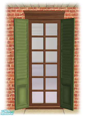 Sims 2 — Single Shutt Window - Frame Dark by Shakeshaft — Part of the first set of recolours of the Bourbon St Windows