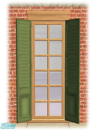 Sims 2 — Single Shutt Window - Frame Pine by Shakeshaft — Part of the first set of recolours of the Bourbon St Windows