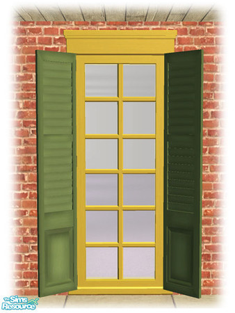Sims 2 — Single Shutt Window - Frame Yellow by Shakeshaft — Part of the first set of recolours of the Bourbon St Windows
