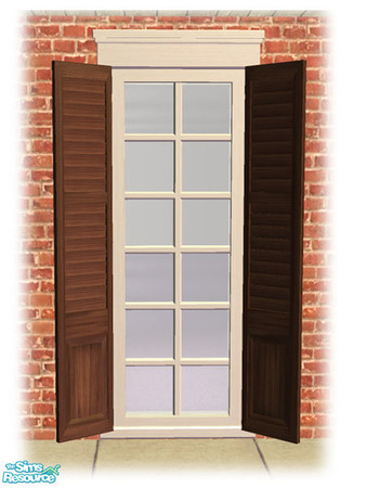 Sims 2 — Single Shutt Window - Shutter Dark by Shakeshaft — Part of the first set of recolours of the Bourbon St Windows