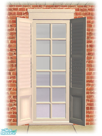Sims 2 — Single Shutt Window - Shutter White by Shakeshaft — Part of the first set of recolours of the Bourbon St Windows