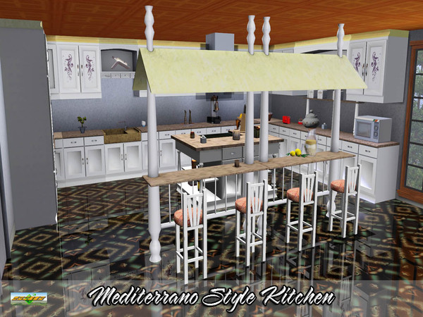 Sims 3 — Mediterrano Style kitchen by ruhrpottbobo — Mediterrano Style kitchen modular modern art kitchen with cooking