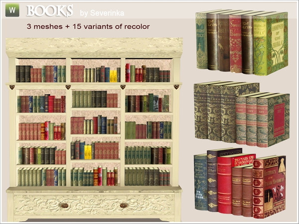 Sims 3 — Books by Severinka_ — Created by Severinka 3 meshes 15 variants of recolor