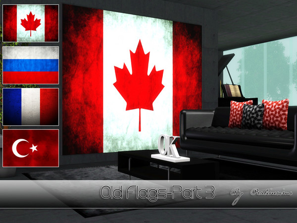 Sims 3 — Old Flags-Part 3 by TSR Archive — This set contains four old flag pictures! We hope you like it!