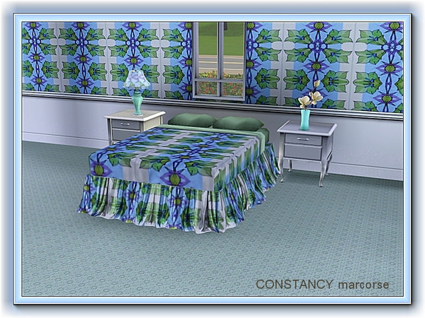 Sims 3 — Constancy pattern by marcorse — These stylised Canterbury bells make a striking vertical pattern. [the