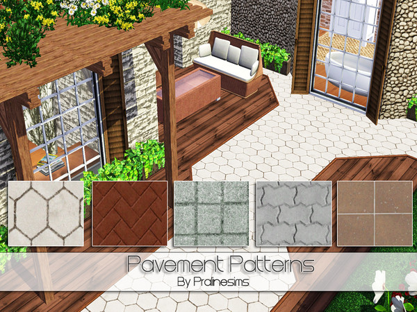 Sims 3 — Pavement Patterns by Pralinesims — By Pralinesims