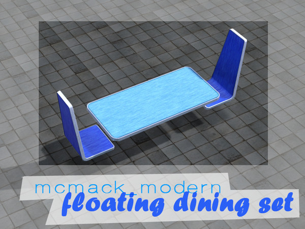 Sims 3 — futuristic *floating* dining set by mcmack232 — Beam me up, Simsy! Let your sim home be a little bit more