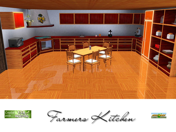 Sims 3 — Farmers Kitchen by ruhrpottbobo — Farmers Kitchen, corner stove included 