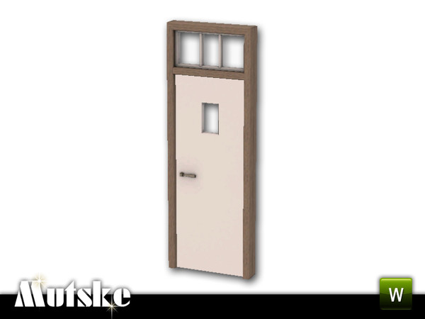 Sims 3 — Bari Door with Glass 1x1 by Mutske — 4 recolorable parts. Made by Mutske@TSR. TSRAA.