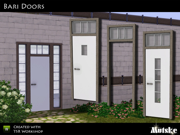 Sims 3 — Bari Doors by Mutske — This is the second part of the constructionset for the Bari serie. It contains several