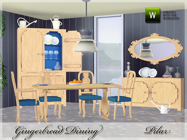 Sims 3 — Gingerbread dining by Pilar — Sweet as a cookie of gengible