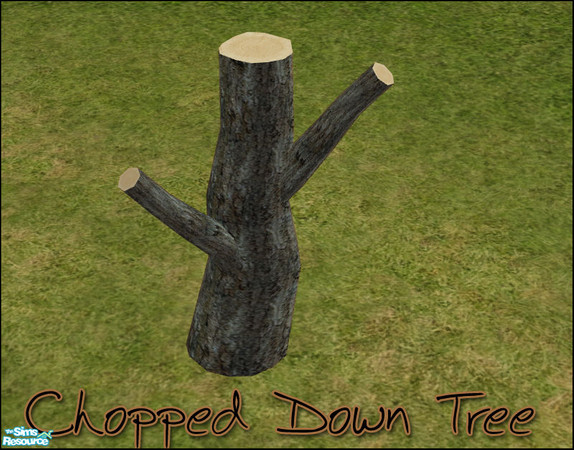 Sims 2 — Fall Picnic Area - Chopped Off Tree by sim_man123 — New mesh from Fall Picnic Area, chopped off tree. Has a slot