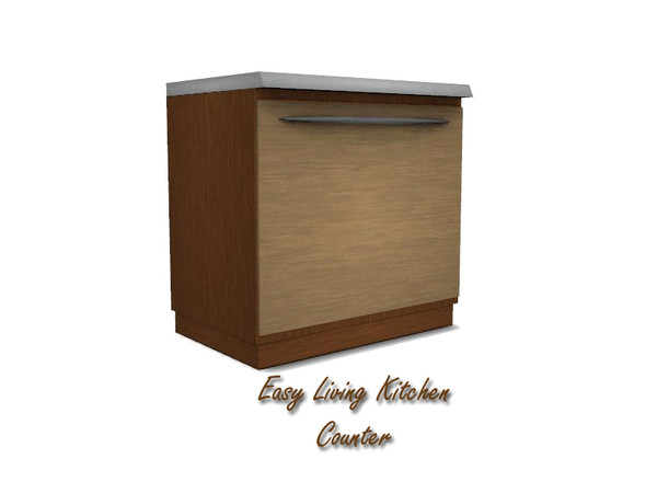 Sims 3 — Easy Living Kitchen Counter 1 Door by Lulu265 — Part of the Easy Living Kitchen Set